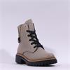 Rieker Laced Biker Boot - Beige Combi